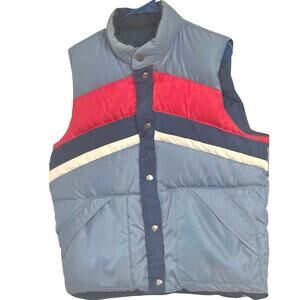 Vintage Camel Goose Down Vest - 80s/90s Retro Color Block - 80% Goose Down